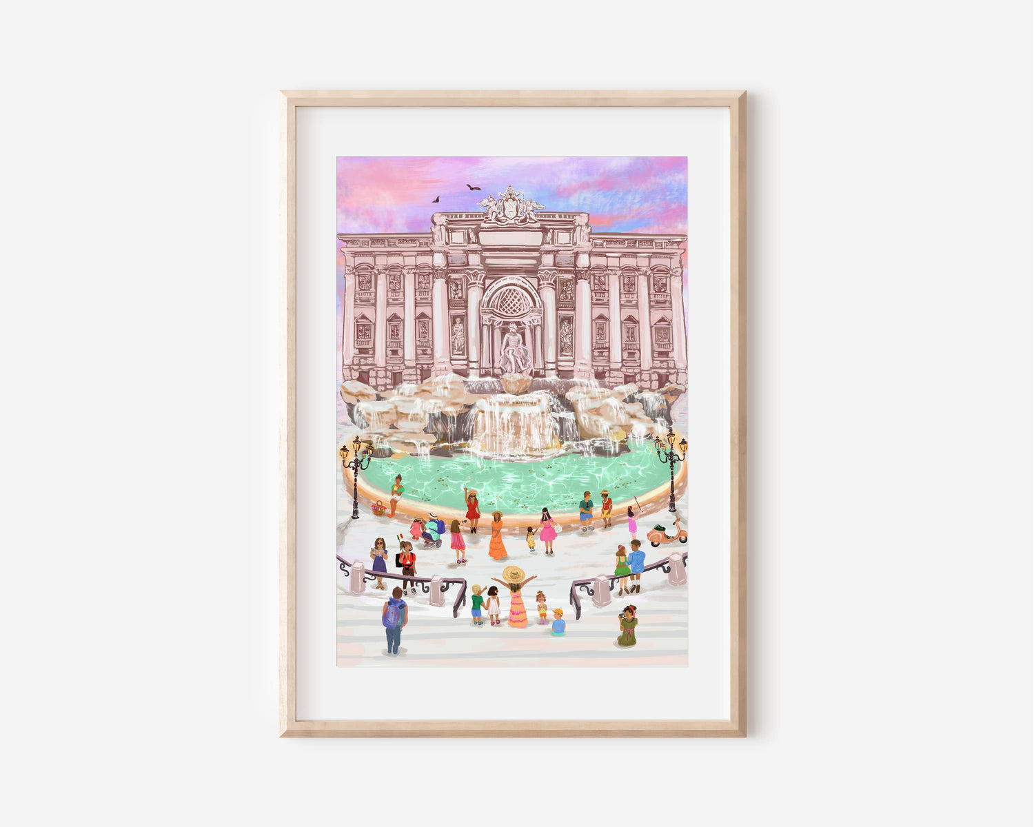 Trevi fountain - Rome Art Print 